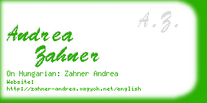 andrea zahner business card